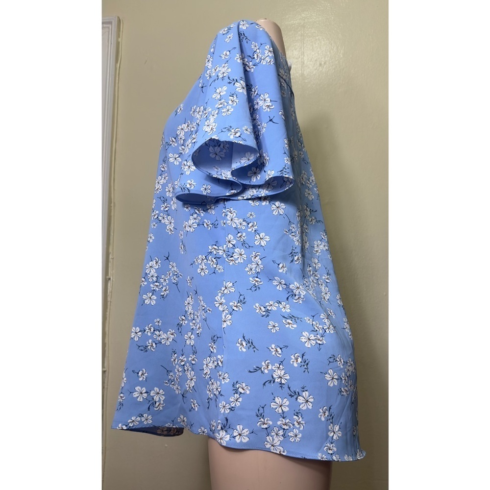NWOT Anyally Floral Blue Women's Top - Picture 5 of 9
